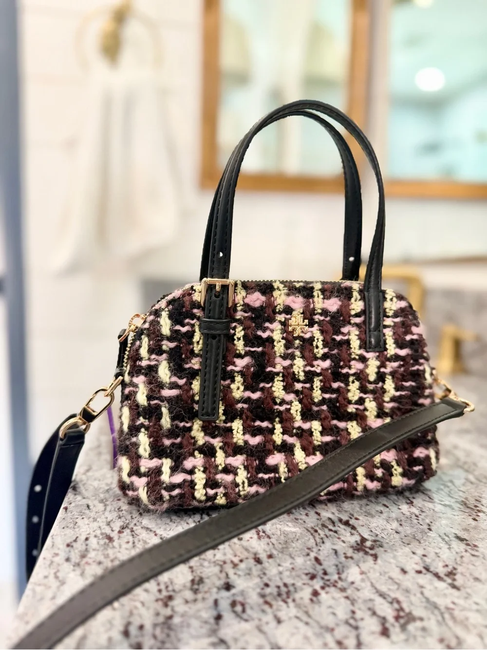 Tory Burch Emerson Tweed Mini Crossbody